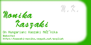 monika kaszaki business card